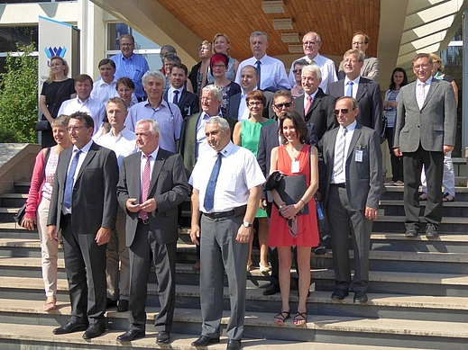 Gruppenfoto der Delegation beim Besuch der Universität Suceava